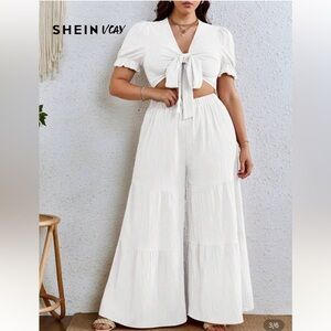 Elegant White Wide-Leg Pants